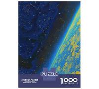 Rompecabezas De 1000 Piezas para Adolescentes Cosmic Wanderer Earth and Starry Sky Rompecabezas para Adultos Juguete Decoración De Pared Mejora La Memoria Desafío Educativo 38x26cm/1000pcs