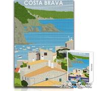 Rompecabezas de 1000 Piezas para Adolescentes, Costa Brava, España, Arte, Juego Educativo Familiar, desafío difícil, Regalo Divertido, tamaño 38x26cm