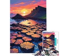 Rompecabezas de 1000 piezas para adolescentes Costa de la Calzada del Gigante Juguetes educativos para aprender juegos relajantes actividades familiares regalos para mujeres y hombres (tamaño 38x52cm)