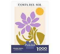 Rompecabezas De 1000 Piezas para Adolescentes Costa del Sol Flower Print Rompecabezas para Adultos Juego Práctico Difícil Regalos De Cumpleaños Y Únicos 70x50cm/1000pcs