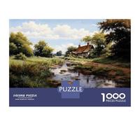 Rompecabezas De 1000 Piezas para Adolescentes Cottage by The River-4 Rompecabezas para Adultos Juegos Relajantes Pero Divertidos Y Humorísticos 70x50cm/1000pcs