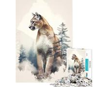 Rompecabezas de 1000 Piezas para Adolescentes Cougar Learning Juguetes educativos Juegos educativos decoración de Pared Regalos de cumpleaños (tamaño 38x26cm)