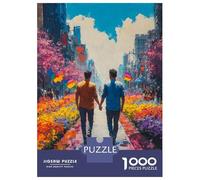 Rompecabezas De 1000 Piezas para Adolescentes Couple Walking in City Rompecabezas para Adolescentes Juguetes Antiestrés Difícil Gran Regalo para Jugar 70x50cm/1000pcs