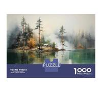 Rompecabezas De 1000 Piezas para Adolescentes Cozy Cabin by The Lake Rompecabezas para Adultos Juego Práctico Decoración De Pared Oferta como Regalos para Toda La Familia 52x38cm/1000pcs