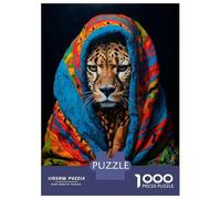 Rompecabezas De 1000 Piezas para Adolescentes Cozy Cheetah Rompecabezas DIY Juguetes Mejora La Memoria Oferta como Regalo para Toda La Familia 70x50cm/1000pcs