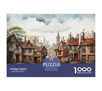 Rompecabezas De 1000 Piezas para Adolescentes Cozy Medieval Village Scene Rompecabezas para Adolescentes Juego Práctico Desafío Difícil Oferta como Regalo para Toda La Familia 70x50cm/1000pcs