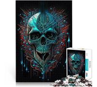 Rompecabezas de 1000 Piezas para Adolescentes Cráneo Bio Orgánico Juguetes Juegos Educativos Antiestrés Cumpleaños 52x38cm