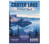 Rompecabezas De 1000 Piezas para Adolescentes Crater Lake National Park Rompecabezas para Adultos Juegos Divertidos Regalos para Mujeres Desafiantes De Completar 70x50cm/1000pcs