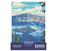 Rompecabezas De 1000 Piezas para Adolescentes Crater Lake National Park Rompecabezas para Adultos Juegos Divertidos Desafío Educativo De Análisis Y Lógica 52x38cm/1000pcs