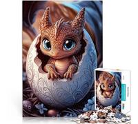 Rompecabezas de 1000 Piezas para Adolescentes Cría de dragón bebé Pascua Juego Familiar para y Interacción Entre Padres e Hijos 38x26cm