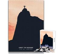 Rompecabezas de 1000 Piezas para Adolescentes, Cristo Redentor, Hermoso diseño, Juego, desafío difícil, Regalo para cumpleaños, tamaño 50x75cm