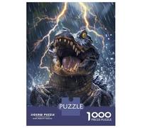 Rompecabezas De 1000 Piezas para Adolescentes Crocodile Lightning Rompecabezas para Adultos Juegos Divertidos Decoración Ayuda A Ejercitar El Cerebro 52x38cm/1000pcs