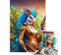 Rompecabezas de 1000 Piezas para Adolescentes Crónica del Pavo Real Juguete de Rompecabezas para Adultos Decoración de Pared Mejora la Memoria Regalos para Amigos y Familiares (Tamaño 50x75cm)