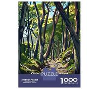 Rompecabezas De 1000 Piezas para Adolescentes Crooked Forest Poland Art Print Rompecabezas para Adultos Juegos Divertidos Regalos para Mujeres Desafiantes De Completar 70x50cm/1000pcs