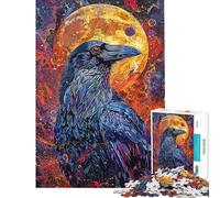 Rompecabezas de 1000 Piezas para Adolescentes Crow Space Brain Intelligence Challenge Juguetes adictivos Juegos Familiares Una Obra de Arte Ideas para Regalos (tamaño 38x52cm)