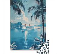 Rompecabezas De 1000 Piezas para Adolescentes Cruise Ship Ocean Poster Rompecabezas para Adolescentes Juego De Ingenio Una Obra De Arte Diversión En Casa Actividades, 52x38cm/1000pcs