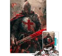 Rompecabezas de 1000 Piezas para Adolescentes Cruzada Conquista Rompecabezas para Adultos Juegos relajantes Divertidos y con Humor para cumpleaños y Navidad (tamaño 50x75cm)
