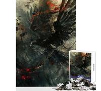 Rompecabezas de 1000 Piezas para Adolescentes Cuervo en el Caos Juego práctico y desafiante Juguete Educativo Que fomenta el Amor Entre Parejas (50x75cm)