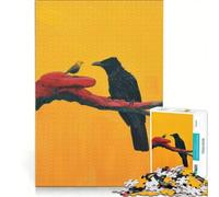 Rompecabezas de 1000 Piezas para Adolescentes: Cuervo y pájaro pequeño Juego Educativo, Regalo de cumpleaños, Toda la Familia 50x75cm