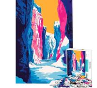 Rompecabezas de 1000 Piezas para Adolescentes Cueva de Hielo de Islandia Arte Minimalista Juguetes educativos Juegos relajantes Regalo de cumpleaños tamaño 75x50cm