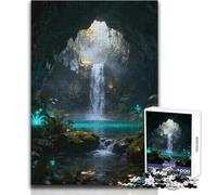 Rompecabezas de 1000 Piezas para Adolescentes, Cueva mística, Cascada, Juguetes educativos, desafío difícil, Regalo para cumpleaños, tamaño 38x26cm