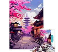 Rompecabezas de 1000 Piezas para Adolescentes Cultura de Pueblo japonés Diversión en casa Juegos de ensamblaje y relajación para Mayores de 14 años 38x52cm