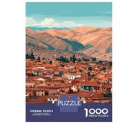 Rompecabezas De 1000 Piezas para Adolescentes Cusco Peru Cityscape Rompecabezas para Adultos Juegos Relajantes Montaje De Patrones Regalos para Amigos Y Familiares 52x38cm/1000pcs