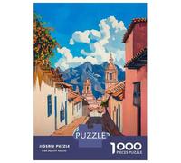 Rompecabezas De 1000 Piezas para Adolescentes Cusco, Peru Painting Rompecabezas para Adultos Juego Familiar Desafío Difícil Interacción Entre Padres E Hijos 70x50cm/1000pcs