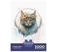 Rompecabezas De 1000 Piezas para Adolescentes Cute American Bobtail Cat Rompecabezas para Adultos Juegos De Relajación Desafío Difícil Desafío Educativo 38x26cm/1000pcs
