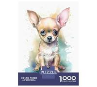Rompecabezas De 1000 Piezas para Adolescentes Cute Baby Chihuahua Art Rompecabezas para Adultos Juegos De Relajación Desafío Difícil Desafío Educativo 70x50cm/1000pcs