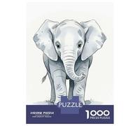 Rompecabezas De 1000 Piezas para Adolescentes Cute Baby Elephant Watercolor Painting Rompecabezas Juguetes Antiestrés Divertidos Y Humorísticos Cumpleaños Y Navidad 52x38cm/1000pcs