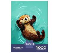 Rompecabezas De 1000 Piezas para Adolescentes Cute Baby Otter Rompecabezas para Adultos Juego De Ingenio Análisis Y Lógica Actividades Divertidas En Casa, 52x38cm/1000pcs