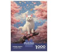 Rompecabezas De 1000 Piezas para Adolescentes Cute Cat Fuji Mount Rompecabezas para Adultos Juegos Divertidos Regalos para Mujeres Desafiantes De Completar 70x50cm/1000pcs