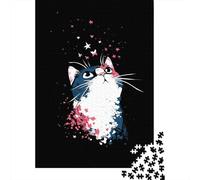 Rompecabezas De 1000 Piezas para Adolescentes Cute Cat Wallpapers for Girls Rompecabezas para Adultos Juguetes De Bricolaje Difícil Difícil Diversión En El Hogar Actividades, 70x50cm/1000pcs