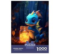Rompecabezas De 1000 Piezas para Adolescentes Cute Dinosaur Luminous Rompecabezas para Adolescentes Juego De Ingenio Una Obra De Arte Diversión En Casa Actividades, 52x38cm/1000pcs
