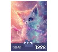 Rompecabezas De 1000 Piezas para Adolescentes Cute Fox in Galaxy Rompecabezas para Adultos Juego De Ingenio Análisis Y Lógica Actividades Divertidas En Casa, 52x38cm/1000pcs