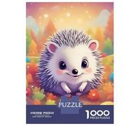 Rompecabezas De 1000 Piezas para Adolescentes Cute Hedgehog Rompecabezas para Adultos Juegos Familiares Regalos para Mujeres Cumpleaños 38x26cm/1000pcs