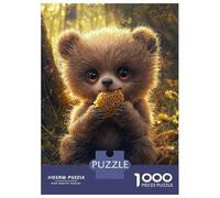 Rompecabezas De 1000 Piezas para Adolescentes Cute Honey Bear Rompecabezas para Adultos Juegos Relajantes Que Mejoran La Memoria Regalos para Reducir El Estrés 70x50cm/1000pcs