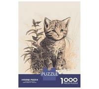 Rompecabezas De 1000 Piezas para Adolescentes Cute Kitty Rompecabezas para Adultos Juego Práctico Difícil Regalos De Cumpleaños Y Únicos 38x26cm/1000pcs