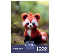Rompecabezas De 1000 Piezas para Adolescentes Cute Little Baby Red Panda Rompecabezas para Adultos Juguetes Antiestrés Mejora La Memoria Gran Regalo para Jugar 52x38cm/1000pcs