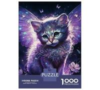 Rompecabezas De 1000 Piezas para Adolescentes Cute Magic Cat Rompecabezas para Adultos Juego Familiar Regalos De Decoración Amigos Y Familiares 52x38cm/1000pcs