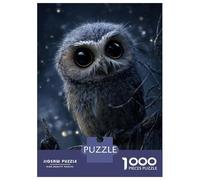 Rompecabezas De 1000 Piezas para Adolescentes Cute Owl Perched on Branch Rompecabezas para Adultos Juegos Relajantes Mejora La Memoria Ayuda A Ejercitar El Cerebro 70x50cm/1000pcs