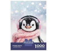 Rompecabezas De 1000 Piezas para Adolescentes Cute Penguin in Snow-6 Rompecabezas Juegos De Relajación Análisis Y Lógica Desafío Educativo 52x38cm/1000pcs