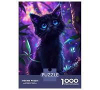 Rompecabezas De 1000 Piezas para Adolescentes Cute Purple Cat Rompecabezas para Adultos Juegos De Relajación Ensamblaje De Patrones Diversión En Casa Actividades, 52x38cm/1000pcs