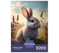 Rompecabezas De 1000 Piezas para Adolescentes Cute Rabbit Forest Animal Rompecabezas para Adultos Juego Familiar Pero Divertido Y Humorístico Desafío Educativo 52x38cm/1000pcs