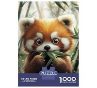 Rompecabezas De 1000 Piezas para Adolescentes Cute Red Panda Snack Rompecabezas para Adultos Juego Familiar Antiestrés Cumpleaños Y Navidad 52x38cm/1000pcs