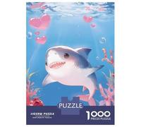 Rompecabezas De 1000 Piezas para Adolescentes Cute Shark in Live Underwater Rompecabezas Juegos Relajantes Decoración De Pared Regalos para Amigos Y Familiares 70x50cm/1000pcs