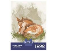 Rompecabezas De 1000 Piezas Para Adolescentes Cute Sleeping Baby Horse Nursery Illustration Rompecabezas Para Adultos Juegos De Relajación Ensamblaje De Patrones Diversión En Casa Actividades, 52x38cm