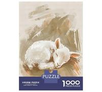 Rompecabezas De 1000 Piezas para Adolescentes Cute Sleeping Lamb Nursery Illustration Rompecabezas para Adultos Juegos Divertidos Decoración Cumpleaños, Navidad 38x26cm/1000pcs