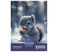 Rompecabezas De 1000 Piezas para Adolescentes Cute Squirrel in Snow-2 Rompecabezas para Adultos Juego Práctico Regalo De Cumpleaños Regalos De Cumpleaños Únicos 70x50cm/1000pcs